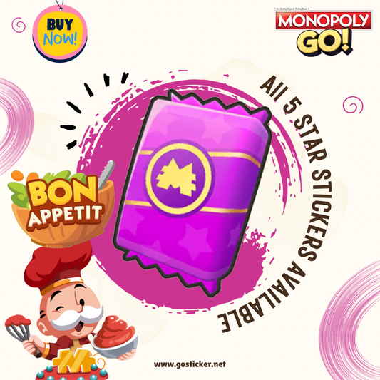Bon Appetit Set - Monopoly GO! 5 Star Stickers