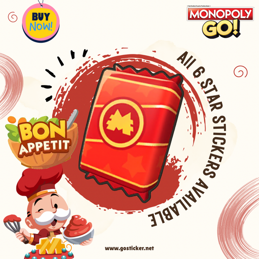 Bon Appetit Set - Monopoly GO! 6 Star Stickers