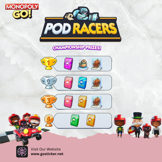 02 - Monopoly GO! 🏁 Pod Racers Tycoon Event Carry (READ DESCRIPTION)