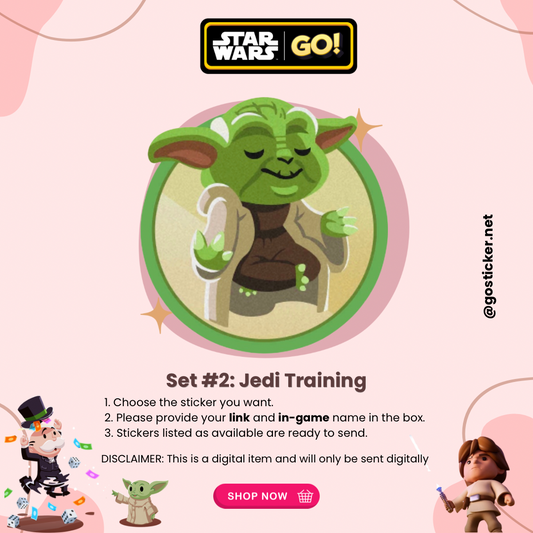 Set #02: (Jedi Training) Star Wars Set - Monopoly GO! Stickers