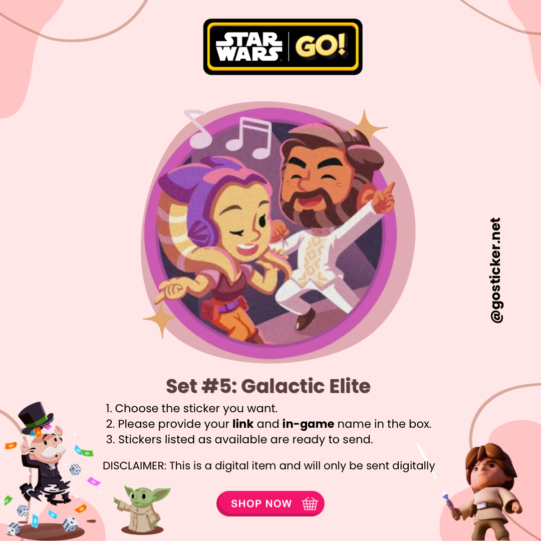 Set #05: (Galactic Elite) Star Wars Set - Monopoly GO! Stickers
